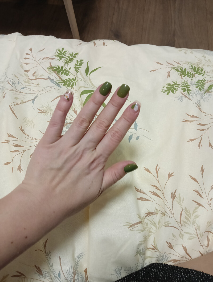 Это фото моего самого первого накладного маникюра. Ноготки нишевого сегмента. 