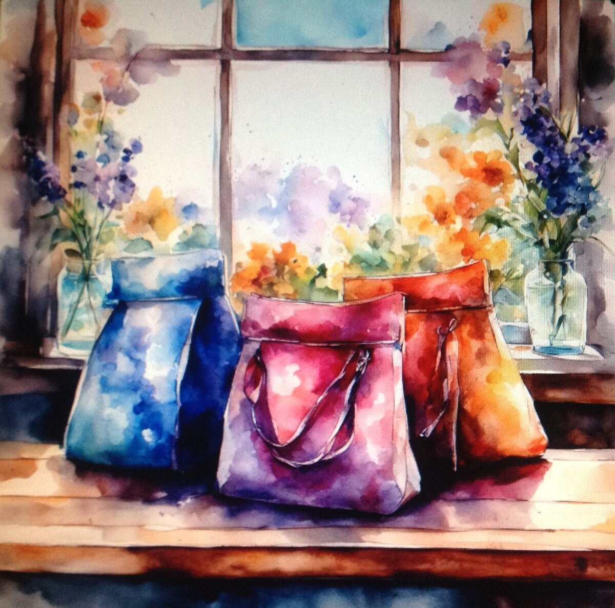 Пакеты для отпуска. Иллюстрация нарисована при помощи Kandinsky 3.0