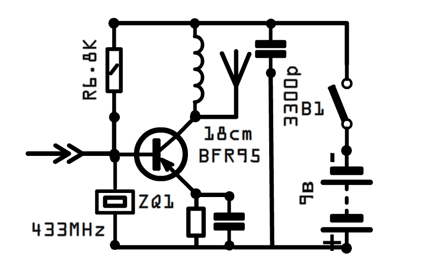 Передатчик 433МГц на одном транзисторе. Радиус действия более километра ...