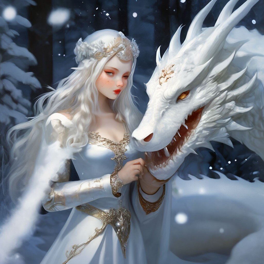 Снегурочка прощается с драконом 