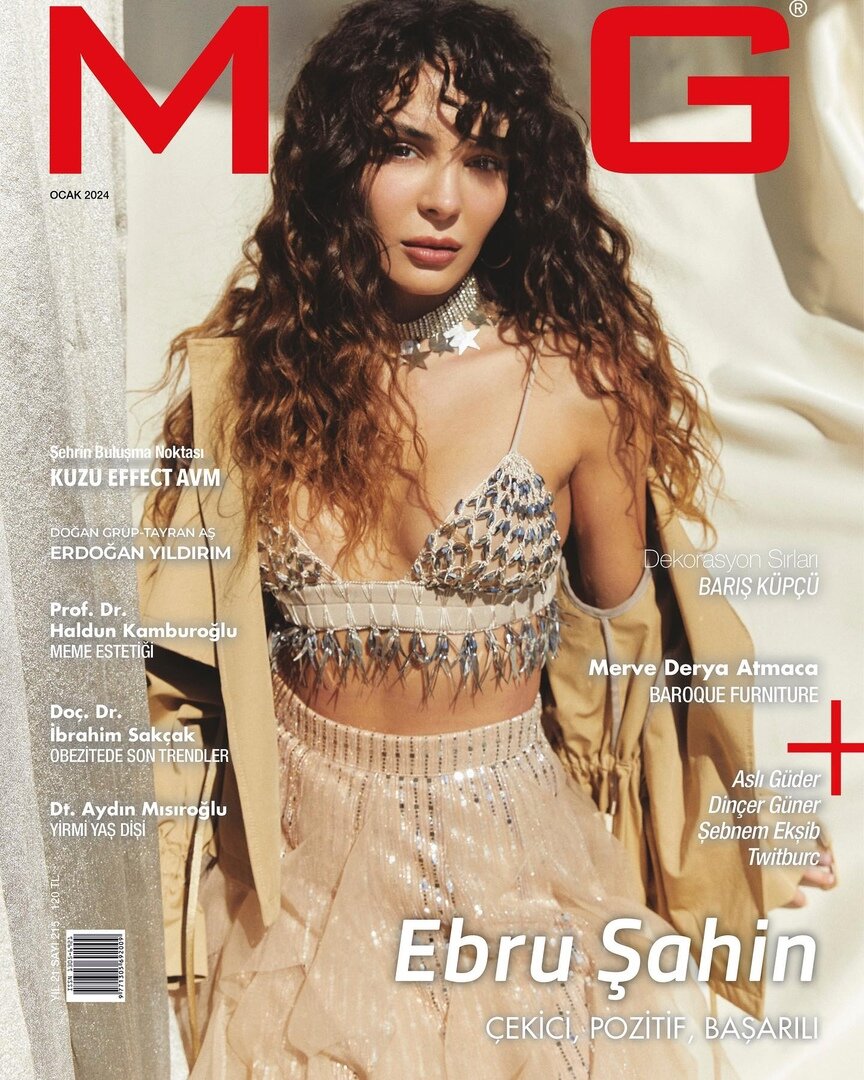 Эбру Шахин на обложке январского номера журнала MAG. Картинка из Интернета.