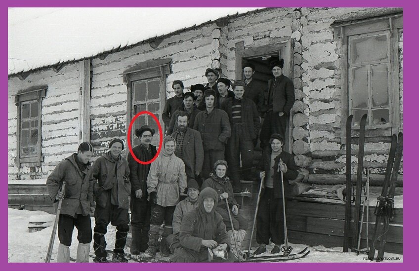 Снимок группы Дятлова и лесорубов.