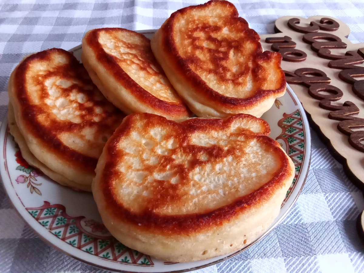 Оладьи на кефире. Фото от автора