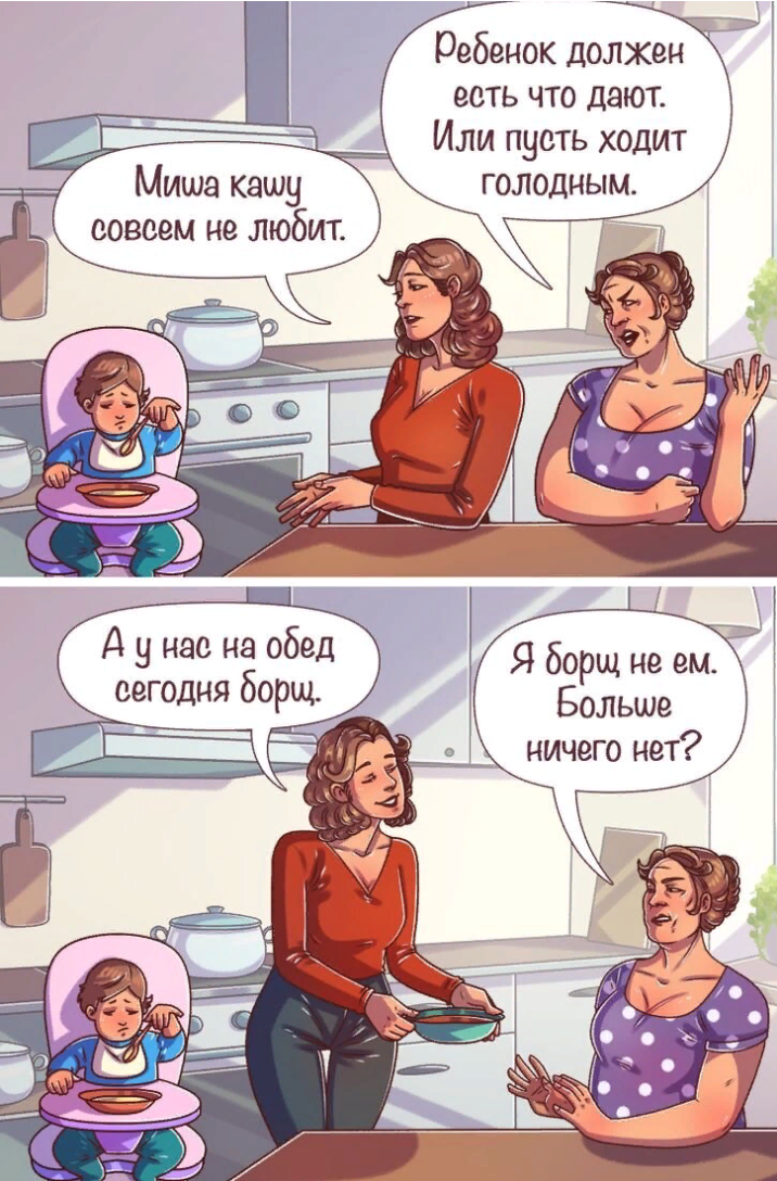 Родители указывают