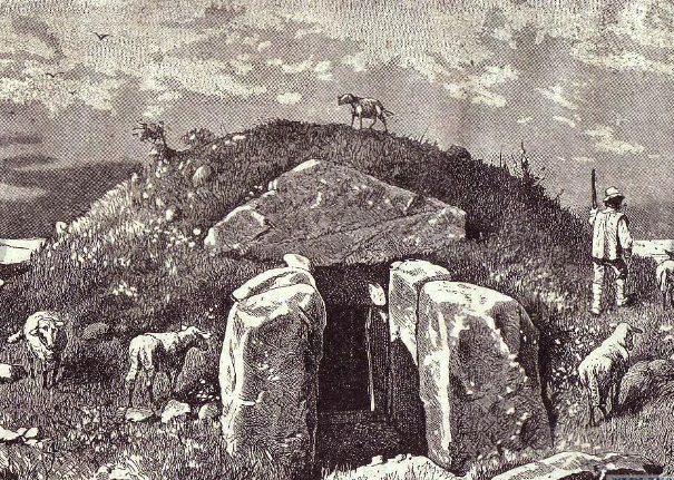 Изображение мегалитов в Германии на гравюре. Источник: Яндекс-картинки.