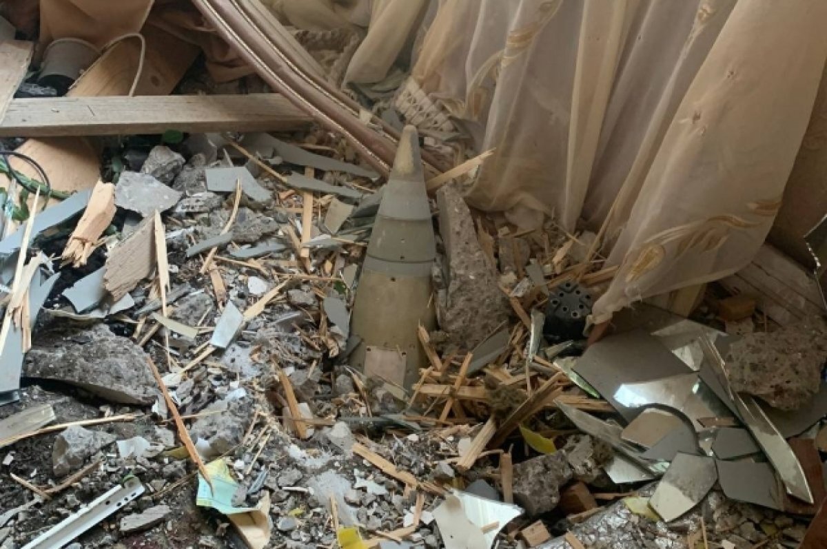    Обнаруженный неразорвавшийся снаряд в одном из районов города.