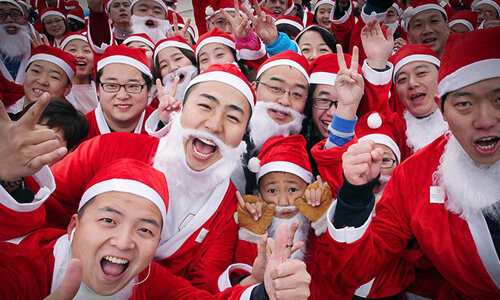 рандомное фото китайцев, отмечающих Рождество

