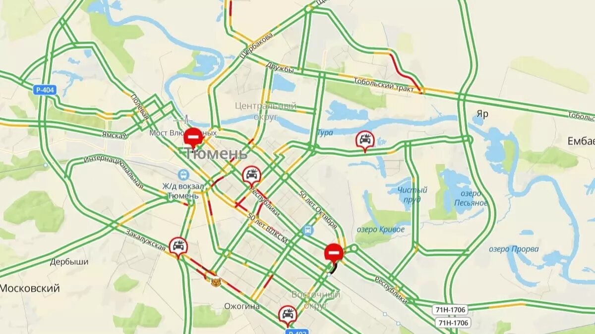     Тепло в Тюмень вернулось вместе с 7-балльными дорожными пробками. Согласно сервису 2 ГИС, в настоящее время городских дорогах зафиксированы множественные заторы.