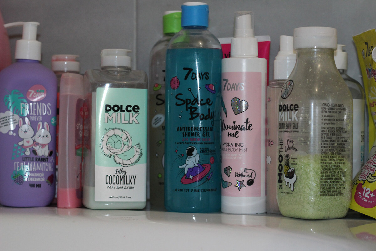 Небольшая часть промышленных гелей и средств для ванны