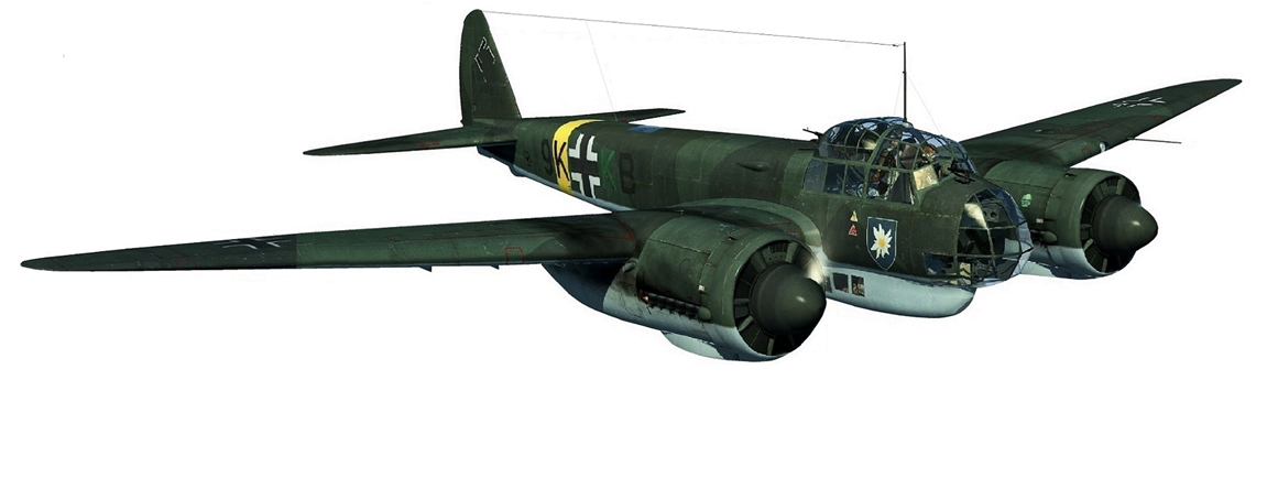 ТТХ Junkers Ju.88А-1: Масса взлетная - 10.400 кг. Двигатели 2 Jumo 211В-1 по 1.210 л.с.  Скорость до 450 км/ч. Потолок 9.800 м. Дальность от 990 до 1.690 км. Бомбы 1.500 кг. 3х7,92-мм пулемета. Экипаж 4 человека.