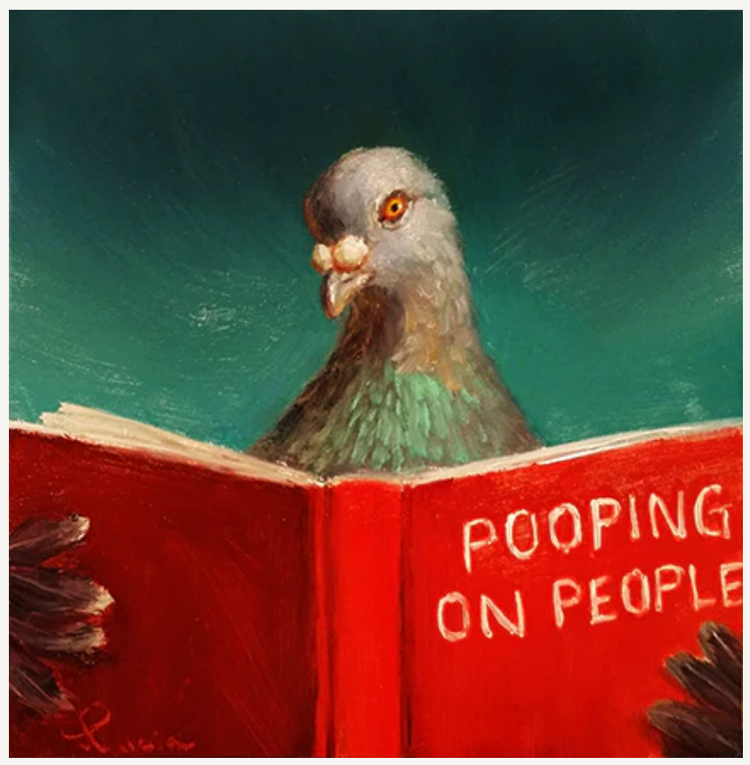 Картина называется "Pooping on people" ("Гадить на людей")