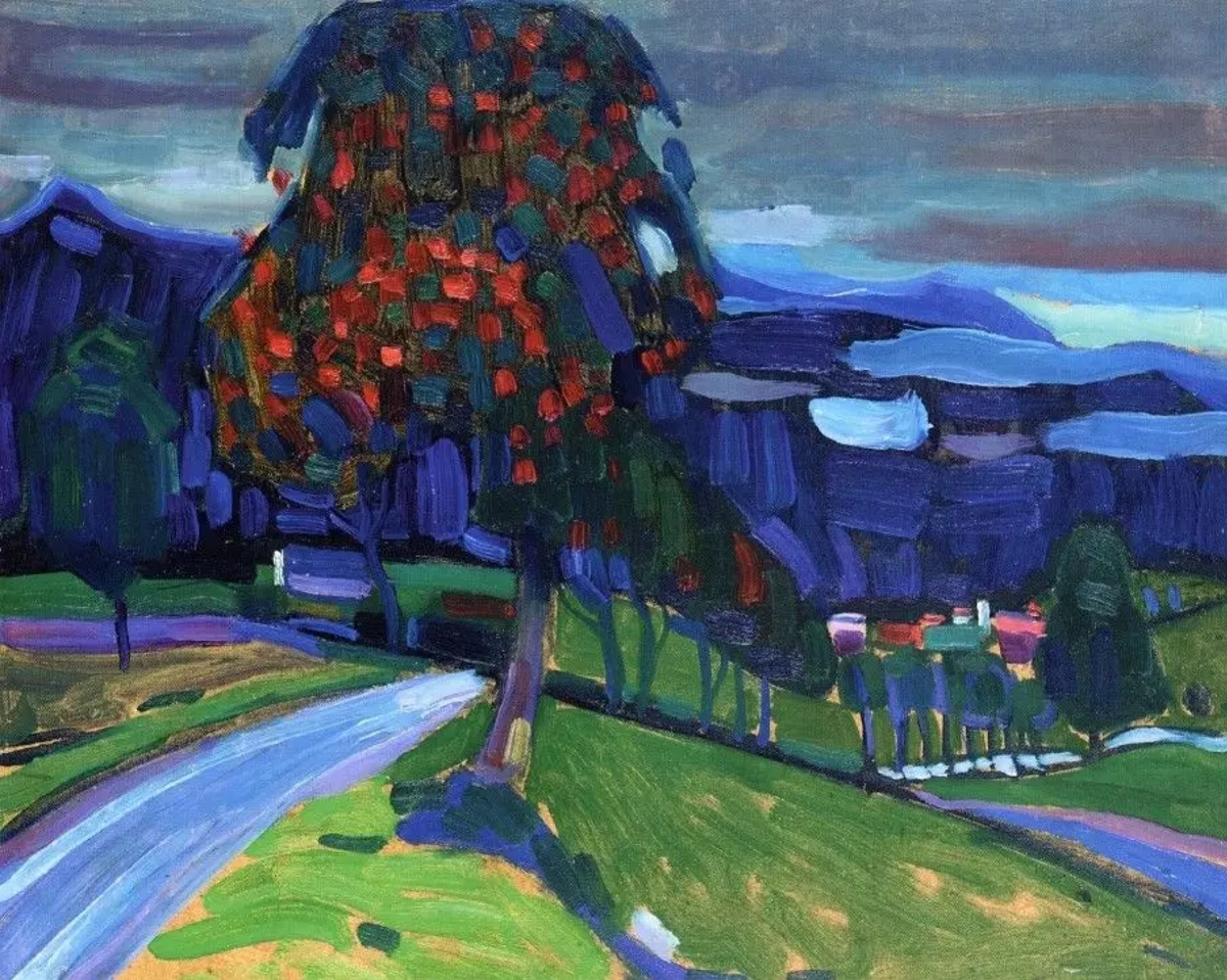 Осень в Мурнау (1908 год). Масло