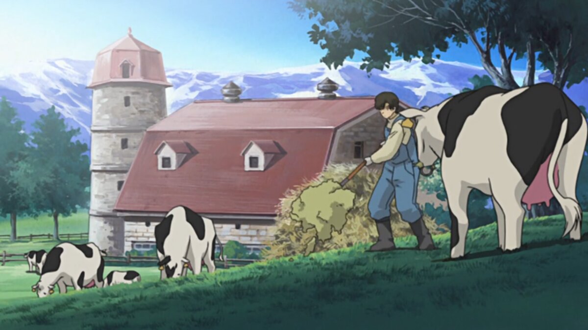 Но пока приходилось работать на семейной ферме.