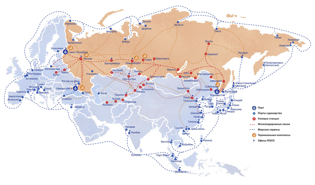 Нмтп совет директоров 2024. География деятельности. География деятельности компании это. FESCO. Карта маршрутов Феско.