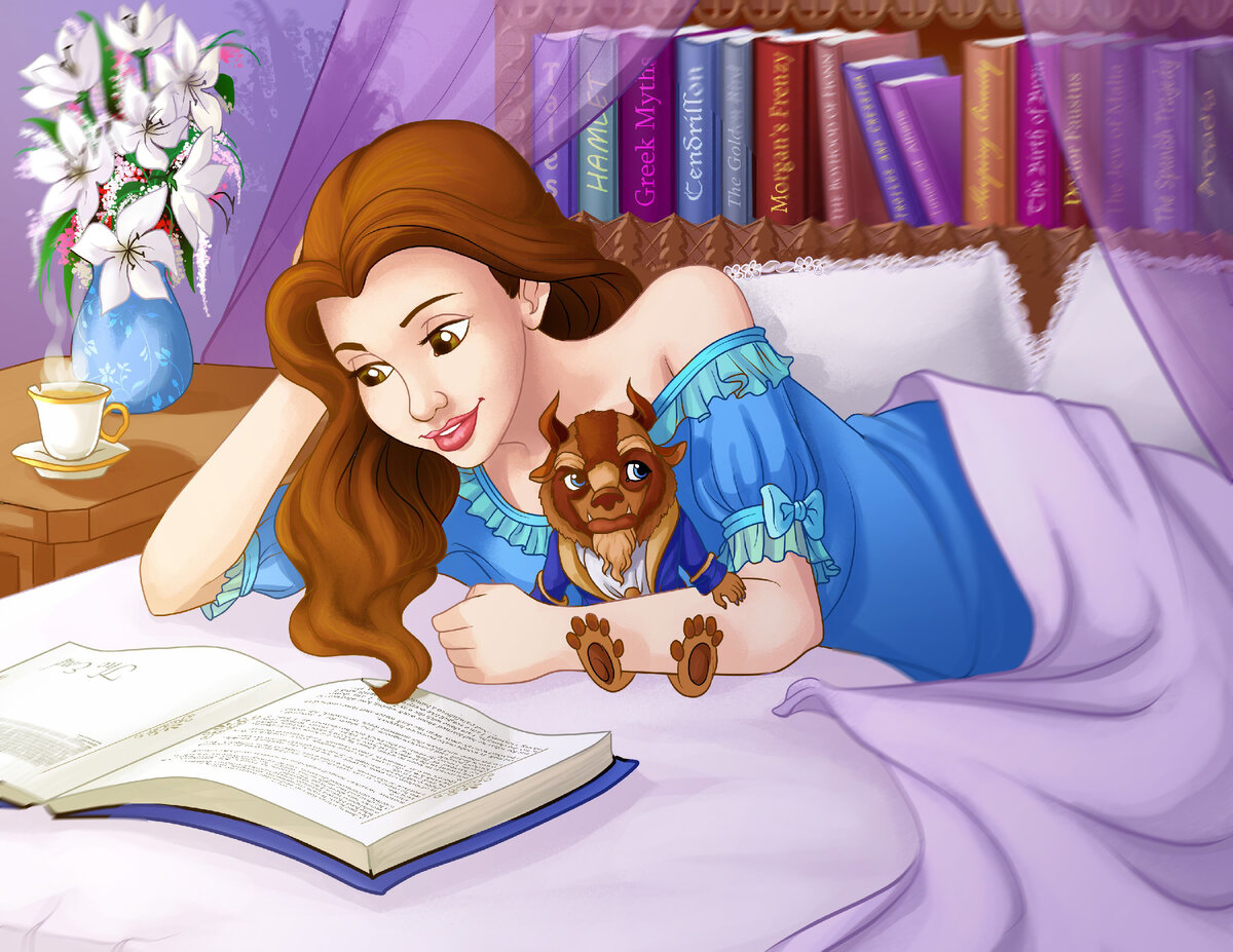 Принцесса читает книжку. Изображение из сети