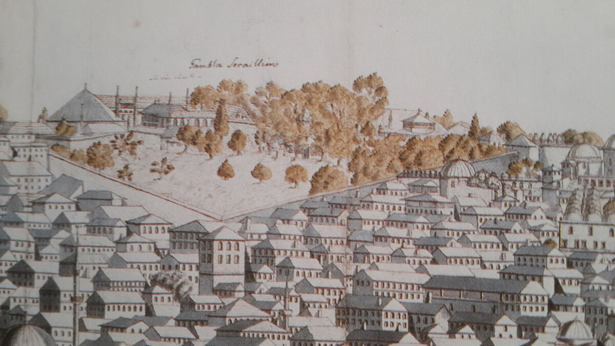 Старый дворец в Константинополе. Рисунок датируется 1710 годом