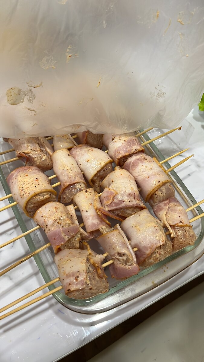 Куриное филе в беконе