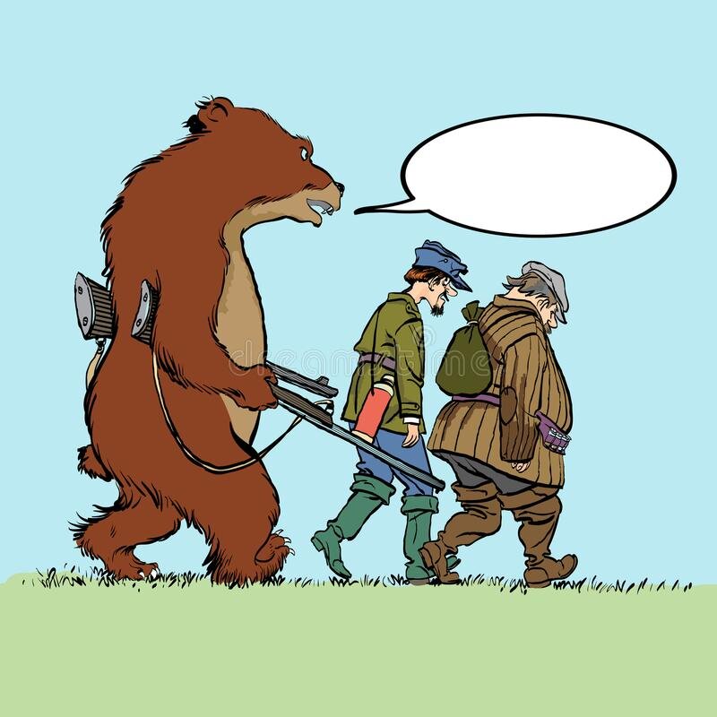 Помогите слезть. Медведь карикатура. Охотник карикатура. Карикатура медведь и охотник. Медведь и охотник прикол.