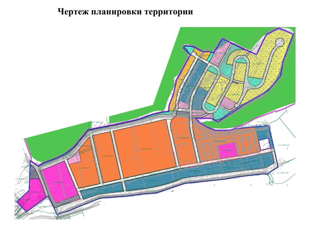 В части планировки территории