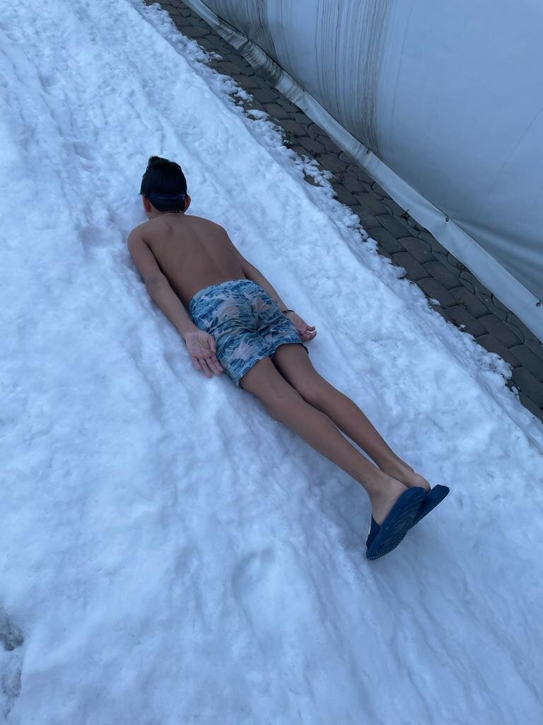 Некоторые полежали в снегу