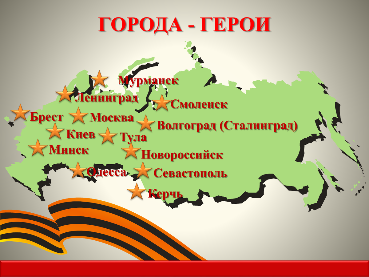 Укажи город герой