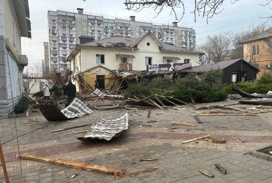    Последствия удара украинских войск по центру Белгорода
