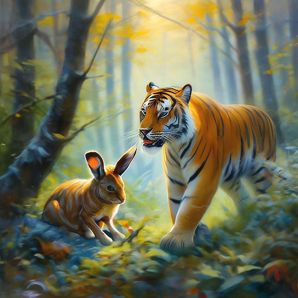 Тигр и заяц 