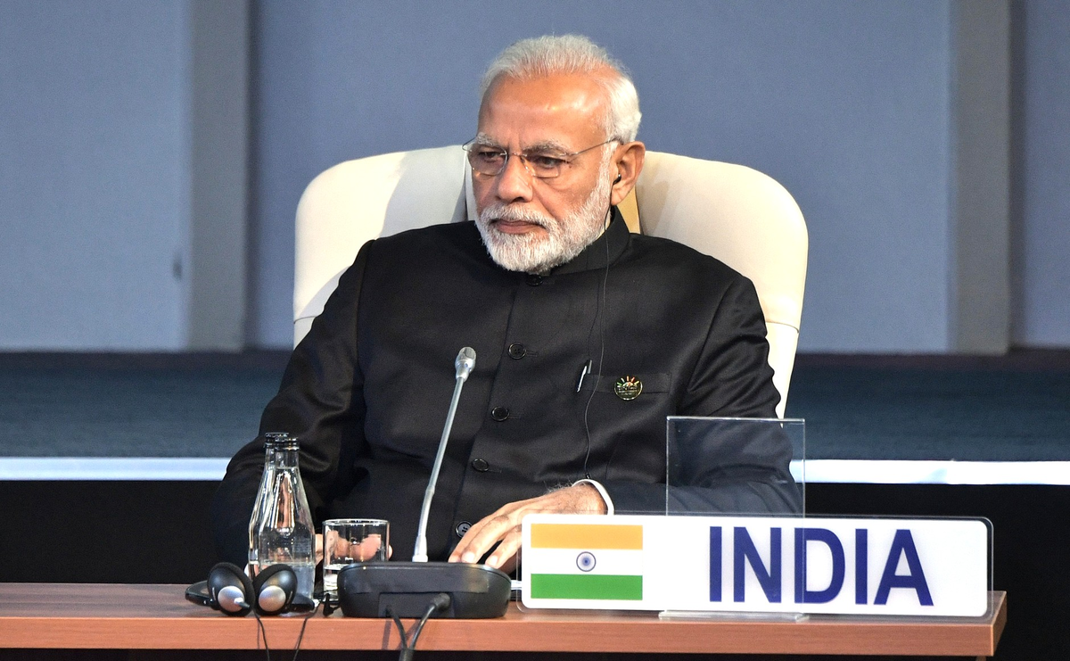 Нарендра Моди на саммите BRICS в 2018.
