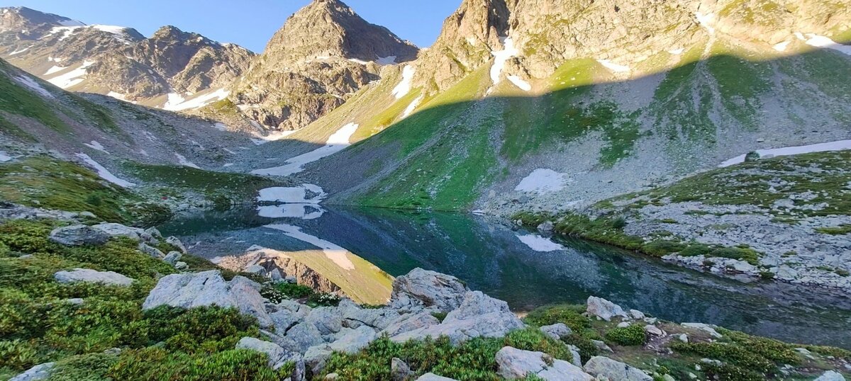 Спуск в ущелье Аманауз Архыз