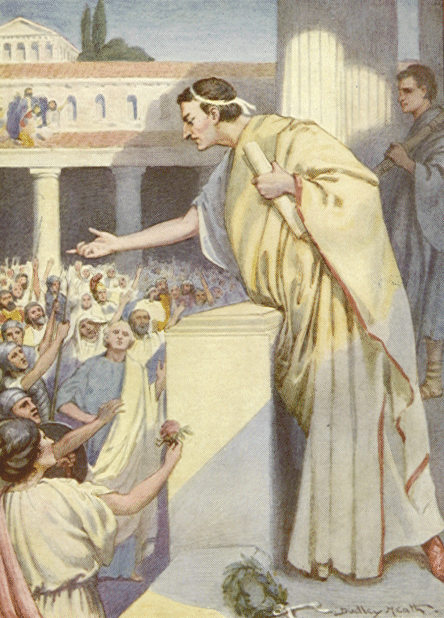 Марк Тулий Цицерон и его публика. Фото Яндекс.Картинки