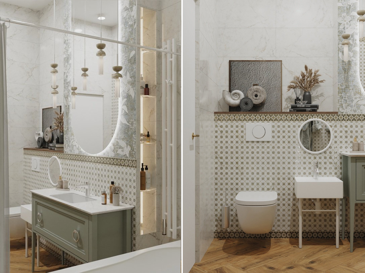 Модная плитка для ванной 2024 в интерьере Pin on مرات الحفظ السريع Bathroom decor, Bathroom tile inspiration, Latest bathr