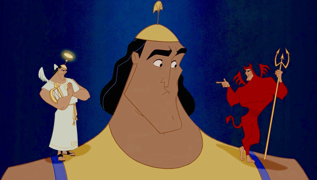 Сцена из м/ф "Приключения императора"