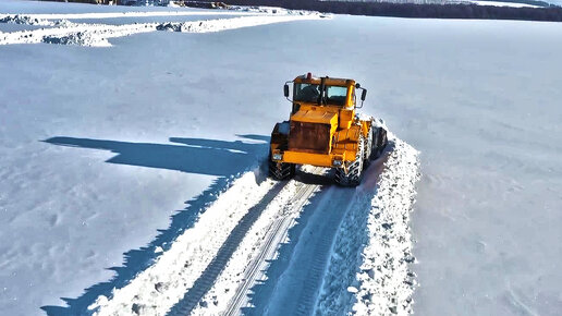Тяжелая техника против снега! Тракторы Кировец К-701, ДТ-75, МТЗ-1221, МТЗ-82 на расчистке снега зимой!