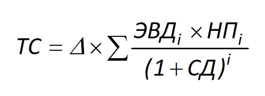 Верная формула расчета