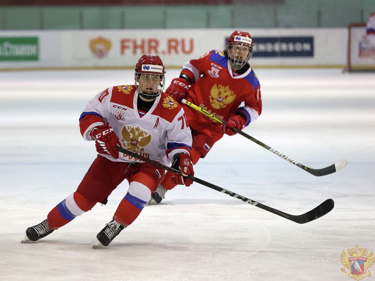    Женская сборная России по хоккею© Фото : Пресс-служба ФХР