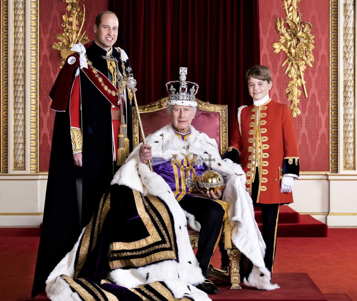 король Карл III со своими наследниками