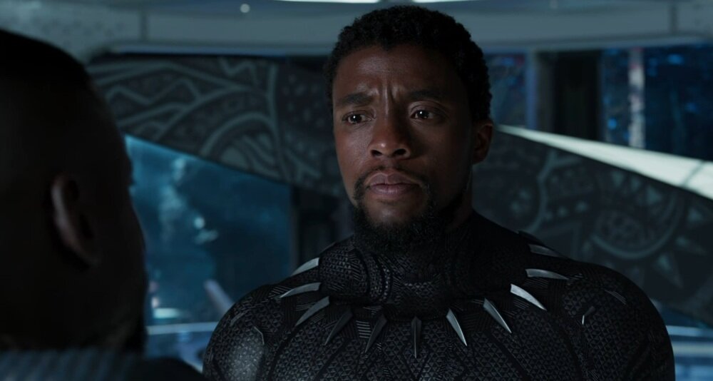 Кадр из фильма студии Marvel о чернокожем супергерое "Чёрная Пантера" (2018)