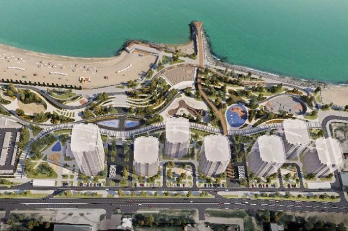    Дома занимают лишь 7% территории планировки.