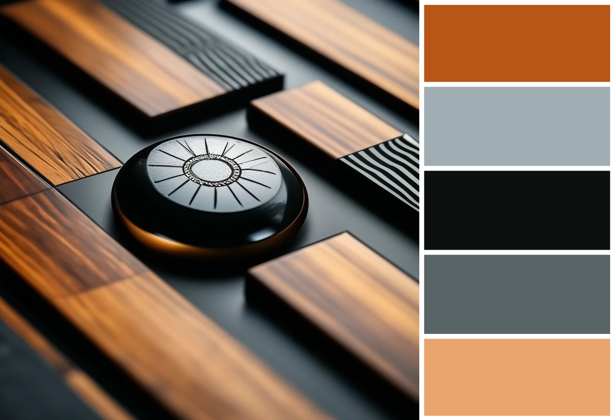 Вариант сочетания планок разного дерева