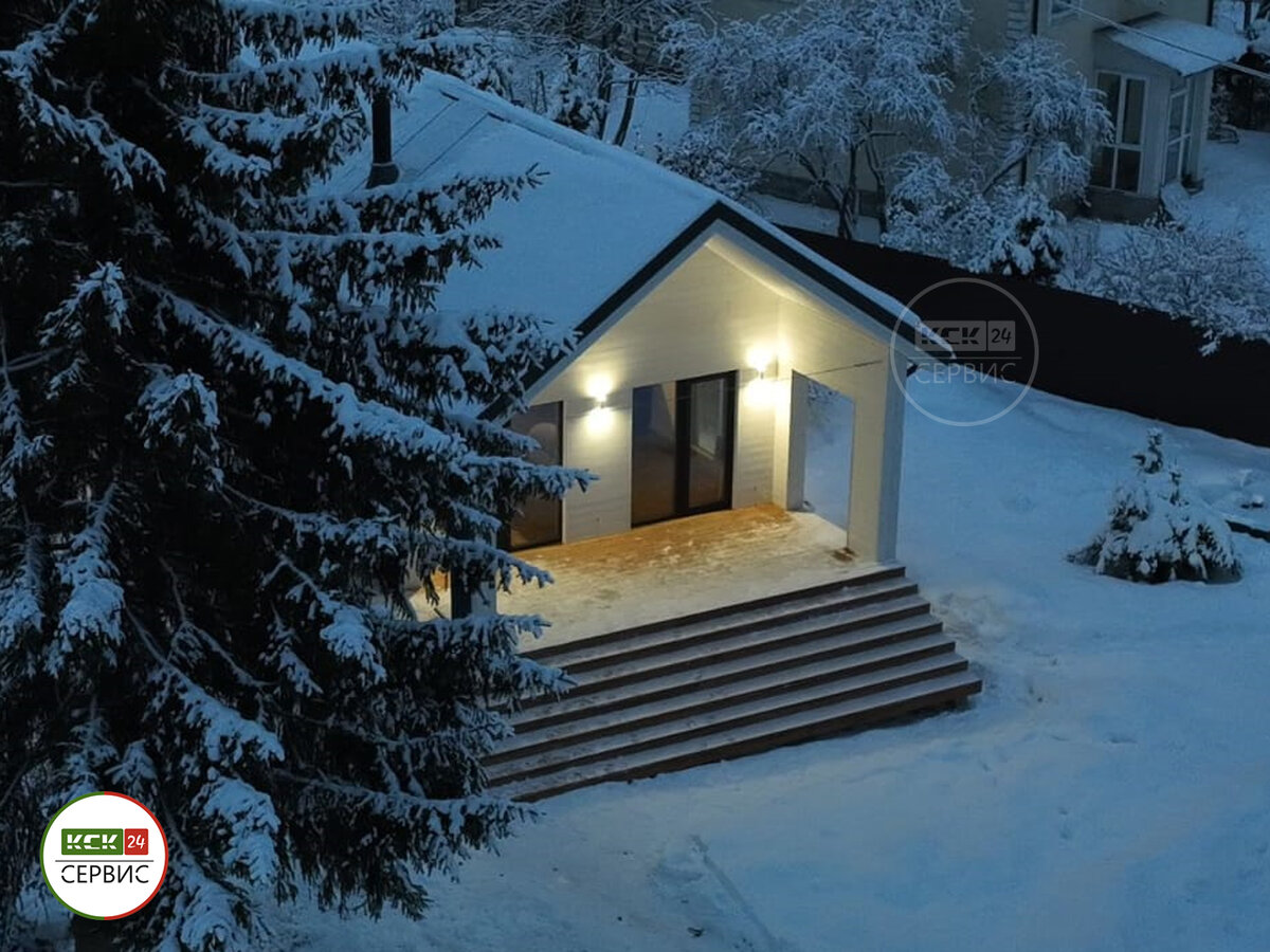 Крыша дома зимой