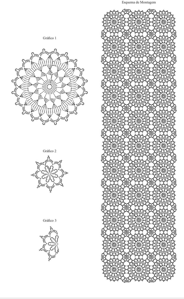 Красивый коврик со схемой