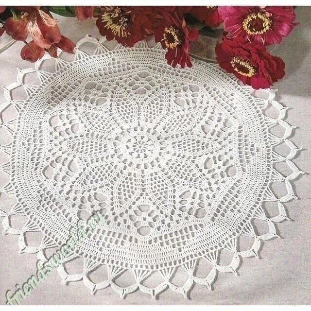 Салфетки со схемами ажурные