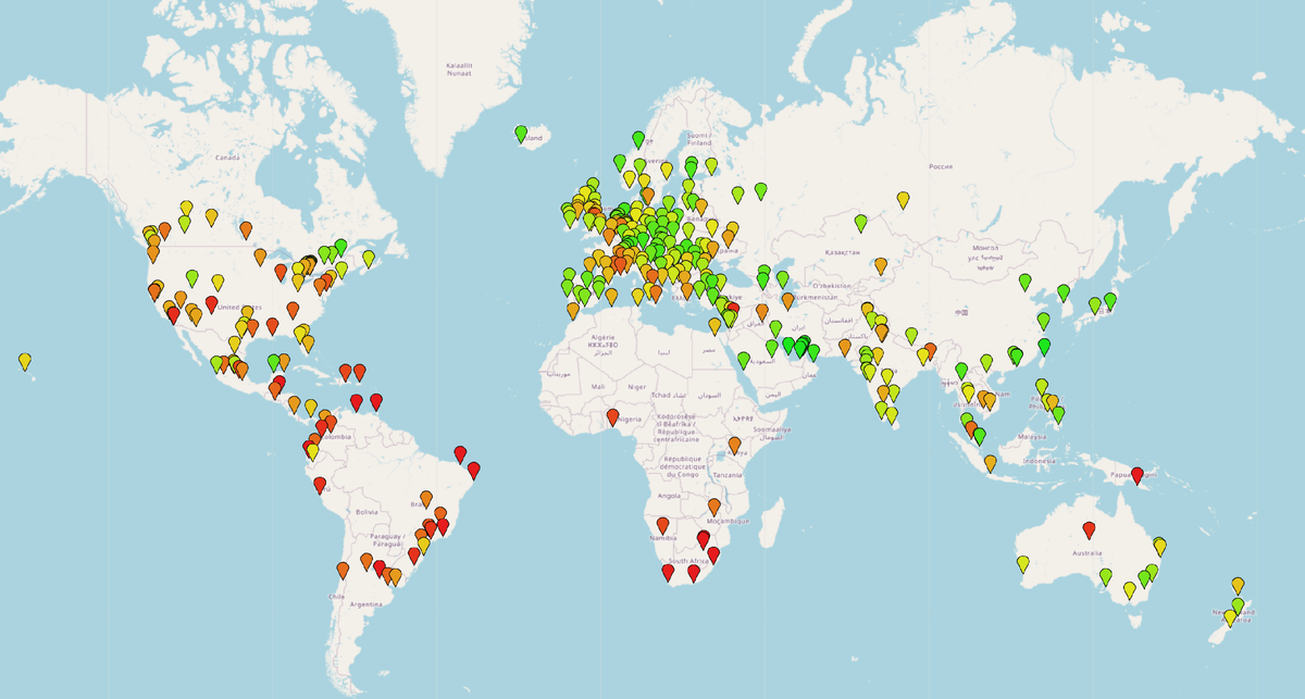 В какой стране сейчас 3 ночи. Criminality Map.