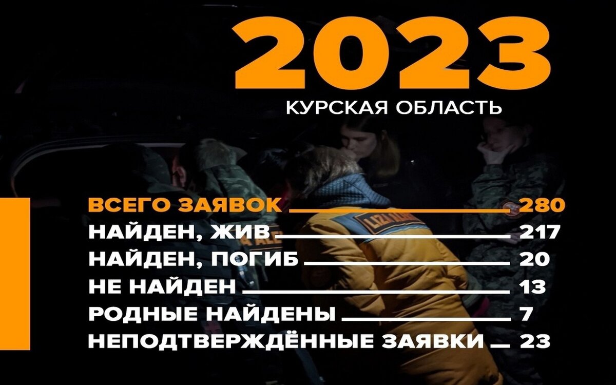    Волонтёры поискового отряда "ЛизаАлерт" спасли 217 курян