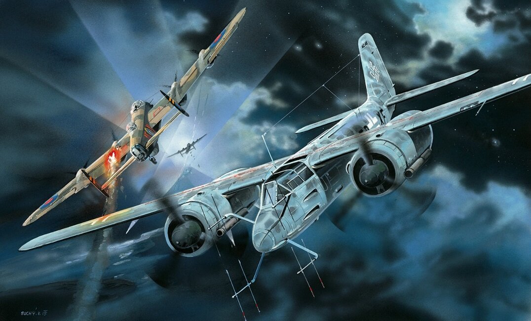 Рисунок истребителя Focke-Wulf Ta. 154. Источник: https://war-book.ru/