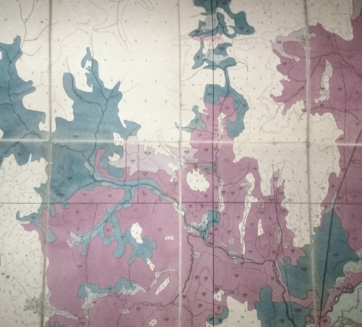 устройство начала 50-х, квартала 16х16 км, и они реально были, очень местами, теперь нет