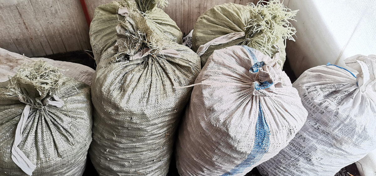 Чеснок на продажу затаренный в мешки по 30 кг