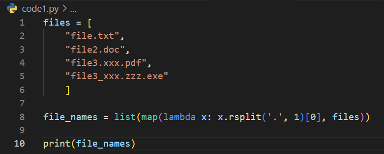 ['file', 'file2', 'file3.xxx', 'file3_xxx.zzz']