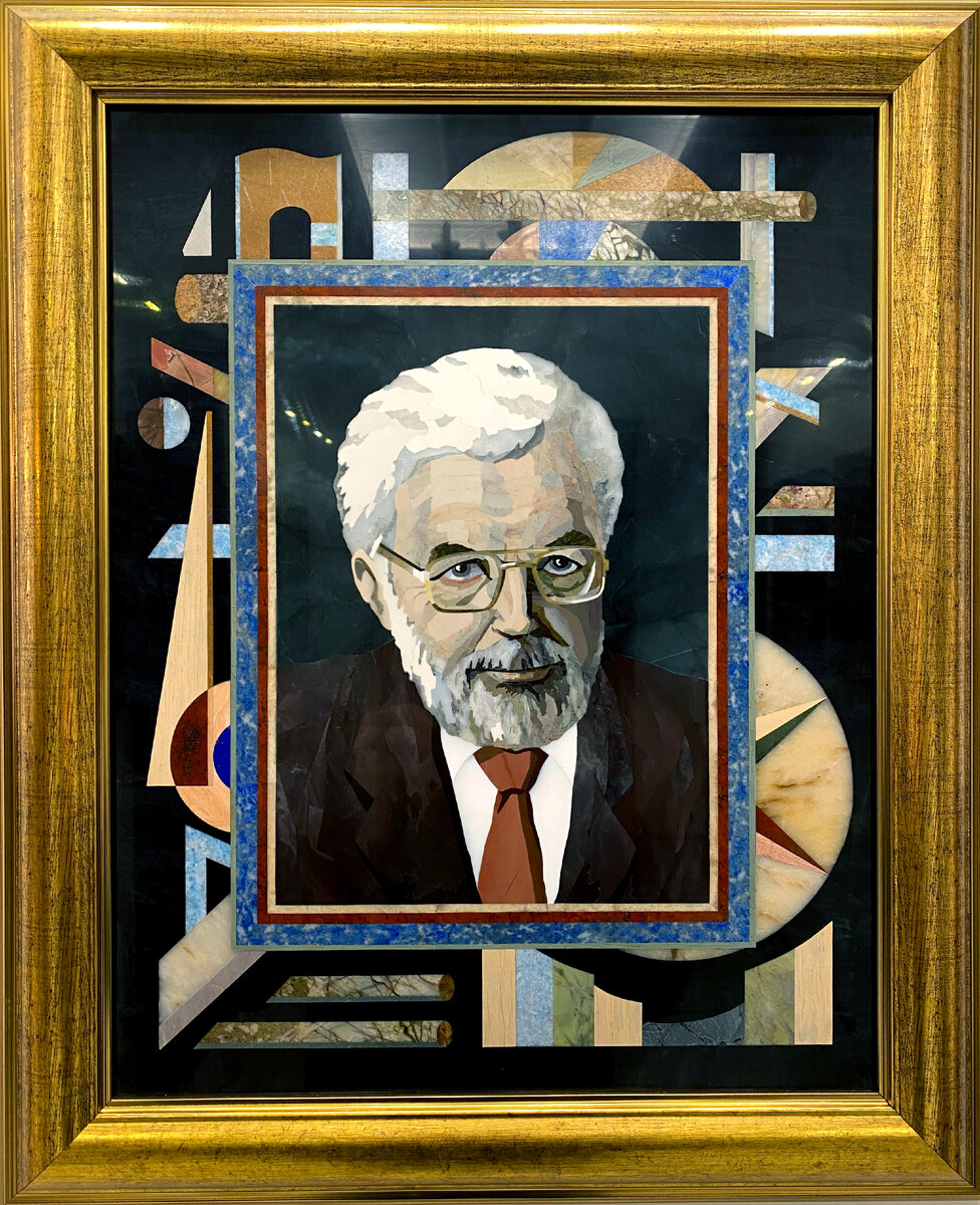 Портрет Бориса Ошкукова, 2022, мастерская А. Горбунова, из коллекции музея флорентийской мозаики СПб