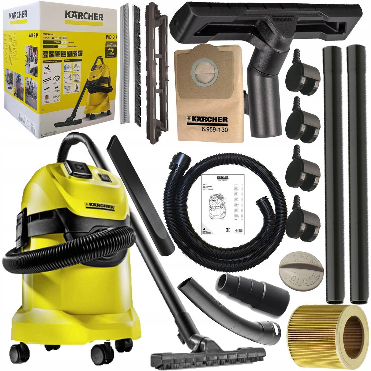 Karcher WD 3 Premium с полной комлектацией